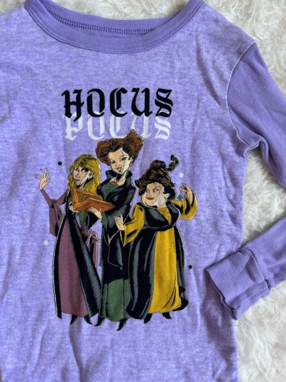 Disney’s Hocus Pocus Girls' Halloween Purple Comfy Pajama Set